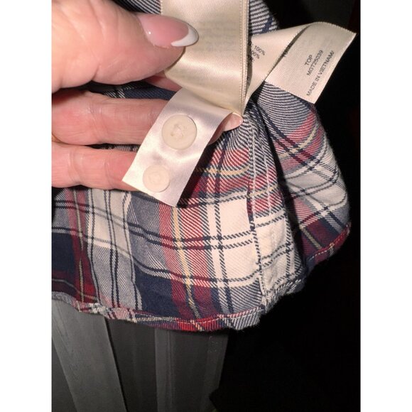 Mens Goodthreads Slim Fit Twill Plaid Button-Down Shirt XL Red & Navy - Picture 13 of 14